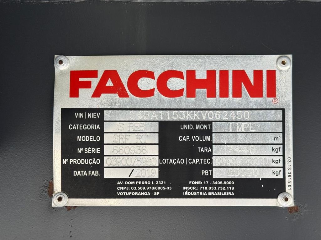 SR FACCHINI SRF RT – Cinza – 2019 de TB Trucks Caminhões no Paraná