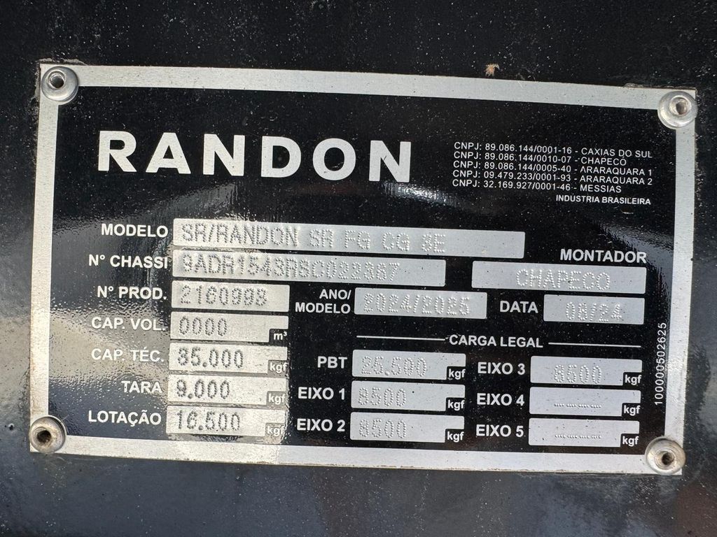 Báu Randon 30 Paletes- 2025 de TB Trucks Caminhões no Paraná