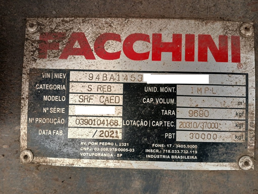 Carreta SEMI-REBOQUE GRANELEIRO Facchini ANO 2022 1+1+1 Vanderleia de Rodocatarina Implementos LTDA na Santa Catarina