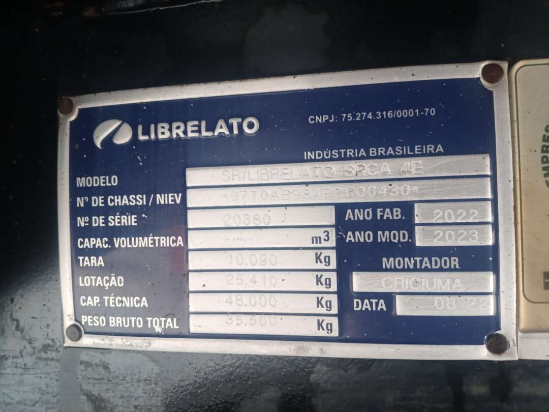 Carreta SEMI-REBOQUE GRANELEIRO Librelato ANO 2023 4 Eixos de Rodocatarina Implementos LTDA na Santa Catarina