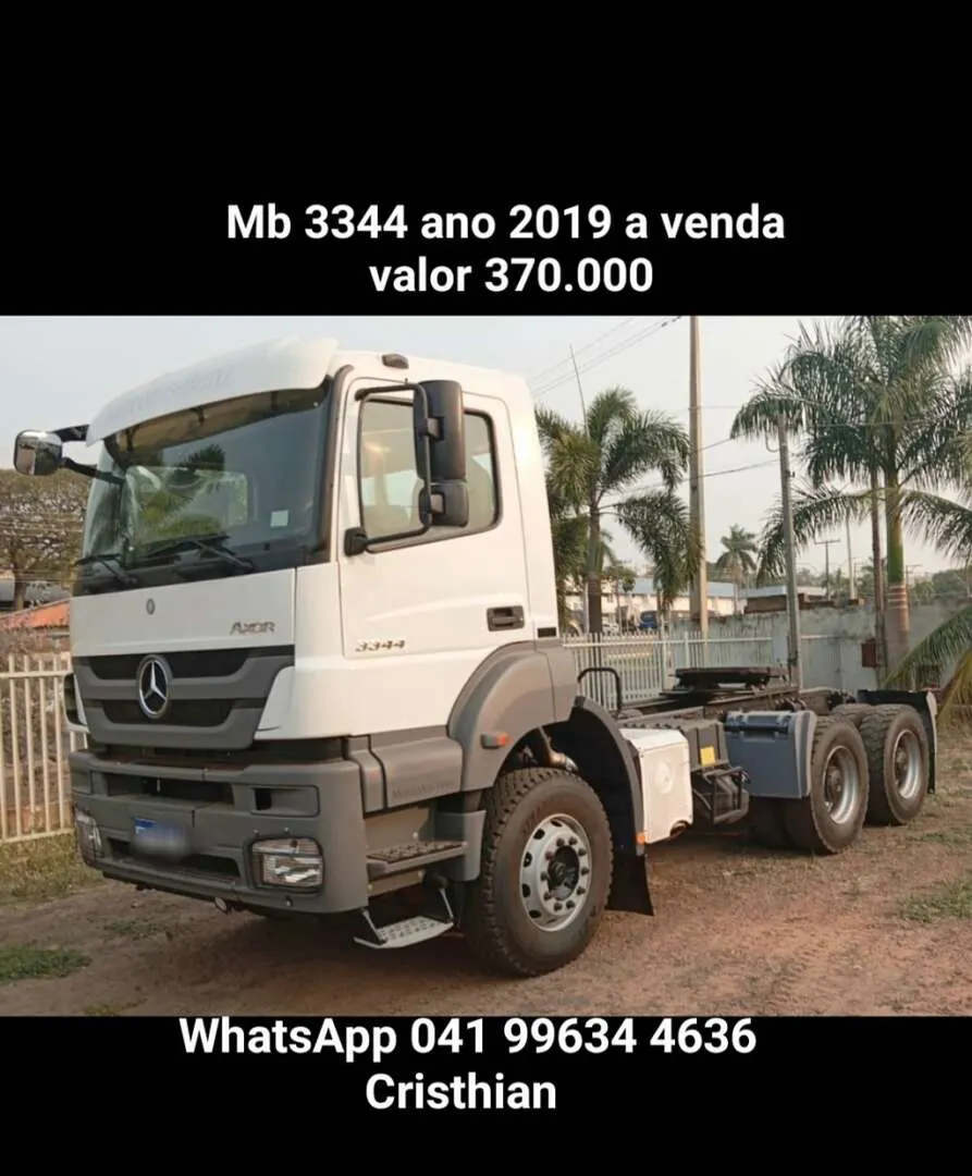 Caminhão MERCEDES BENZ MB 3344 Cavalo Mecânico ANO 2019 de Cristhian Caminhões no Paraná