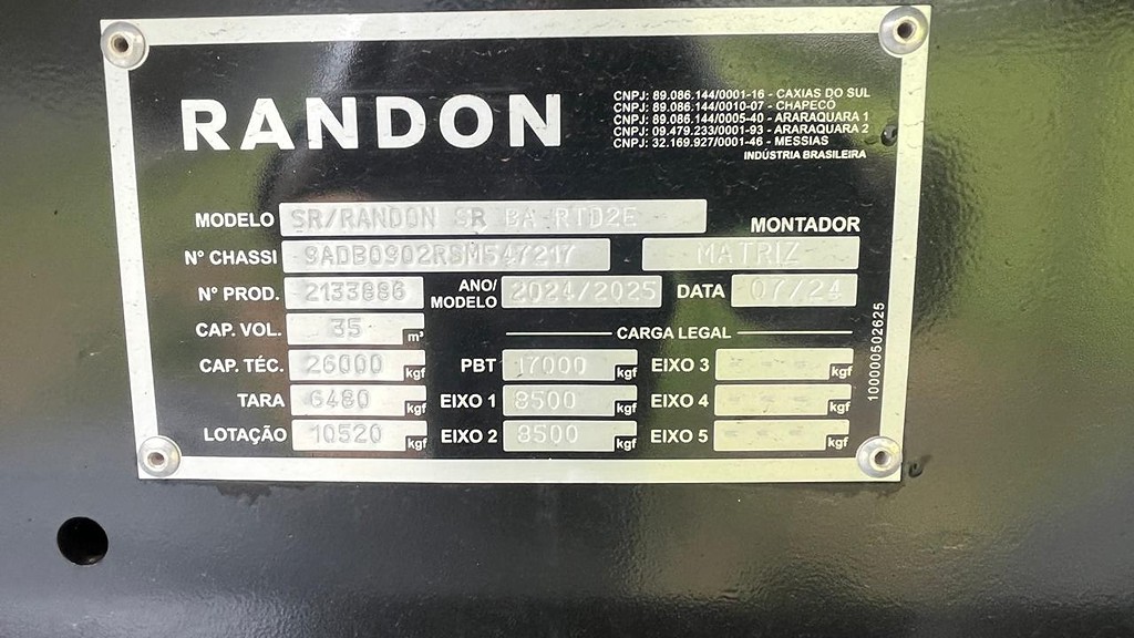 Carreta RODOTREM BASCULANTE Randon ANO 2024 9 Eixos de Rodo Serra Caminhões na Santa Catarina