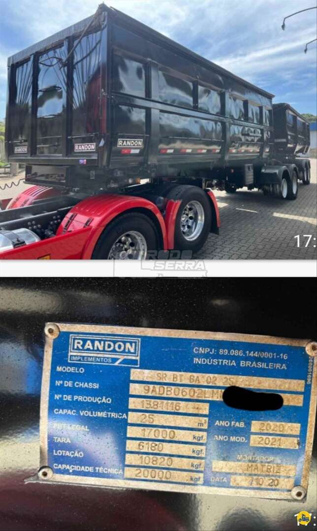 Carreta BITREM CACAMBA Randon ANO 2021 7 eixos de Rodo Serra Caminhões na Santa Catarina