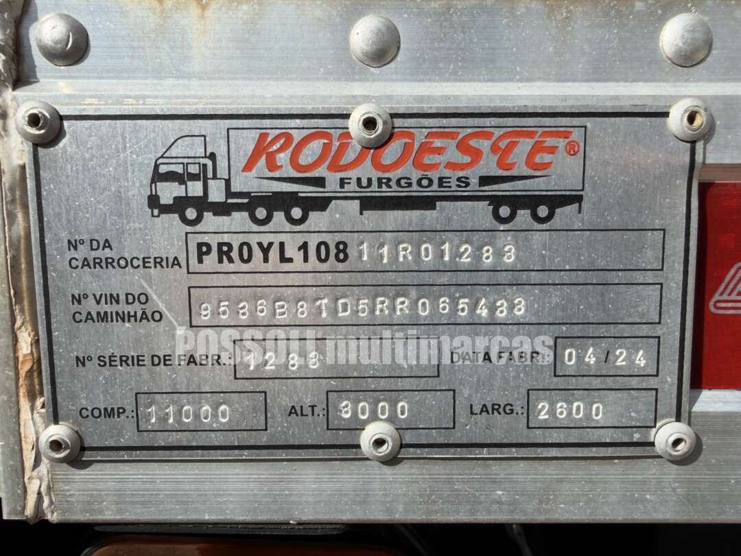 Carreta IMPLEMENTO CAMINHÃO BAÚ Rodoeixo ANO 2024 2 Eixos de Possoli Multimarcas no Paraná