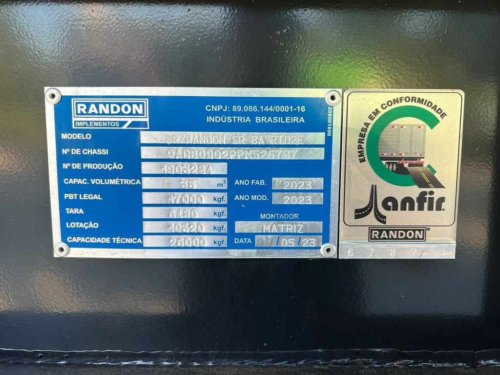 Carreta BITREM 9 EIXOS BASCULANTE Randon ANO 2023 6 Eixos de Rodolima Caminhoes no Paraná