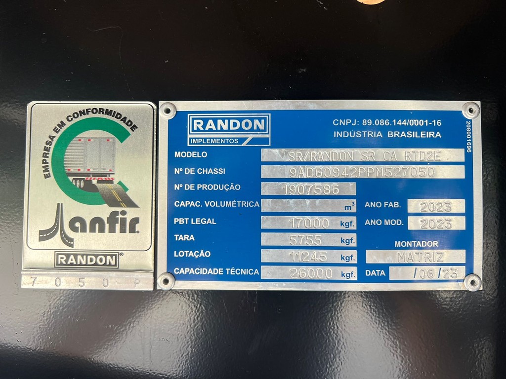 Carreta BITREM 9 EIXOS GRANELEIRO Randon ANO 2023 6 Eixos de Rodolima Caminhoes no Paraná