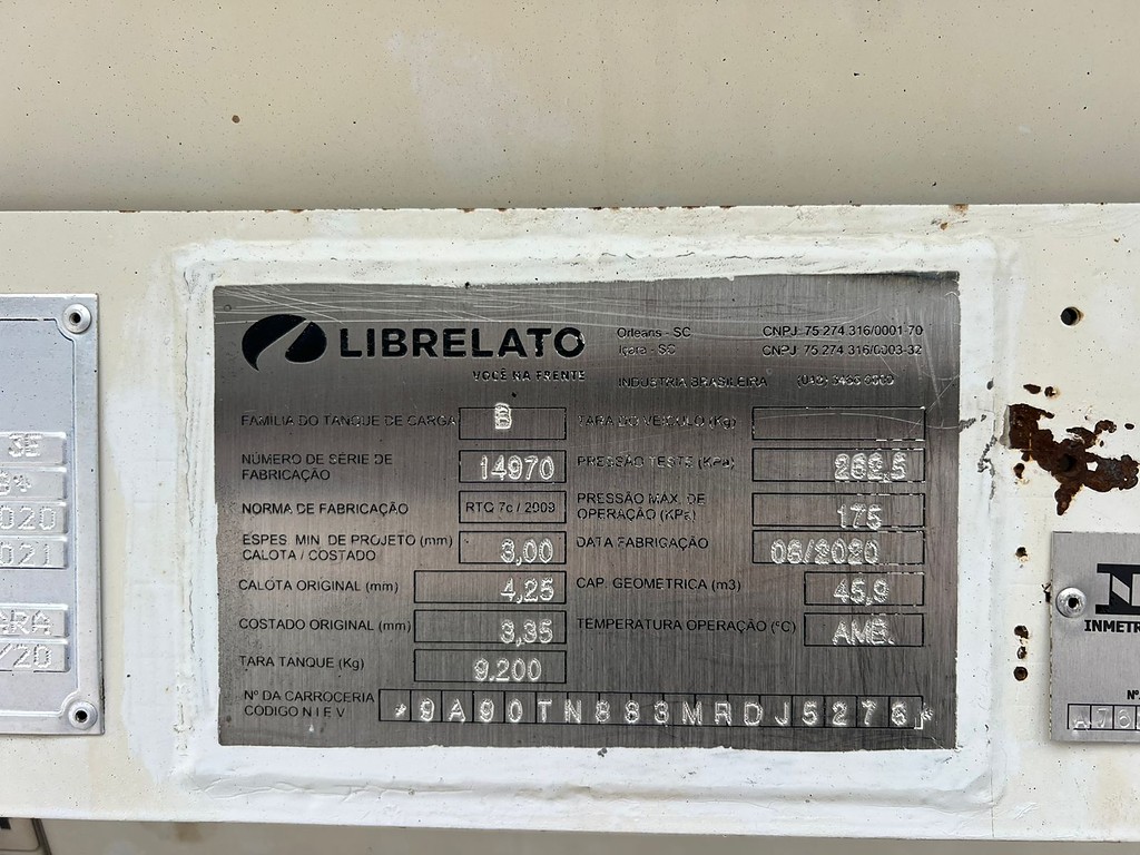 Carreta SEMI-REBOQUE TANQUE ACO Librelato ANO 2021 1+1+1 Vanderleia de Rodolima Caminhoes no Paraná