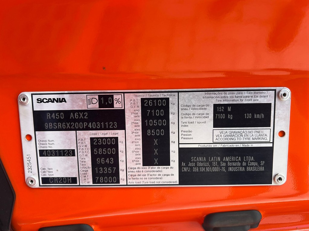Caminhão SCANIA 450 Cavalo Mecânico ANO 2023 de Rodolima Caminhoes no Paraná