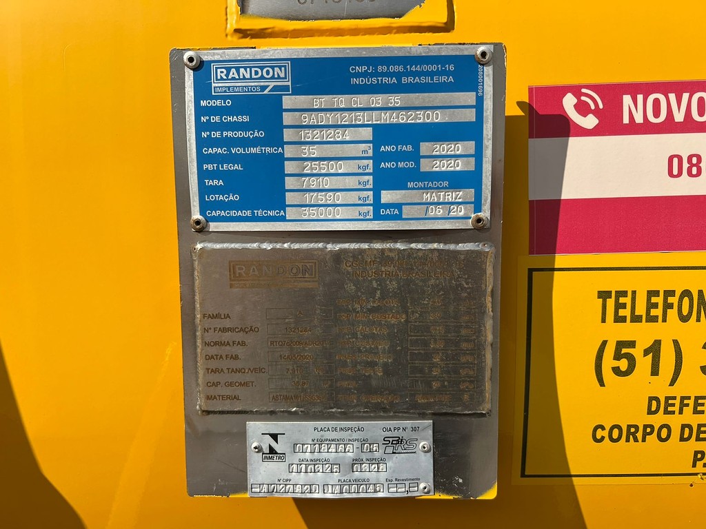 Carreta BITREM 9 EIXOS TANQUE AÇO Randon ANO 2020 9 Eixos de Rodolima Caminhoes no Paraná