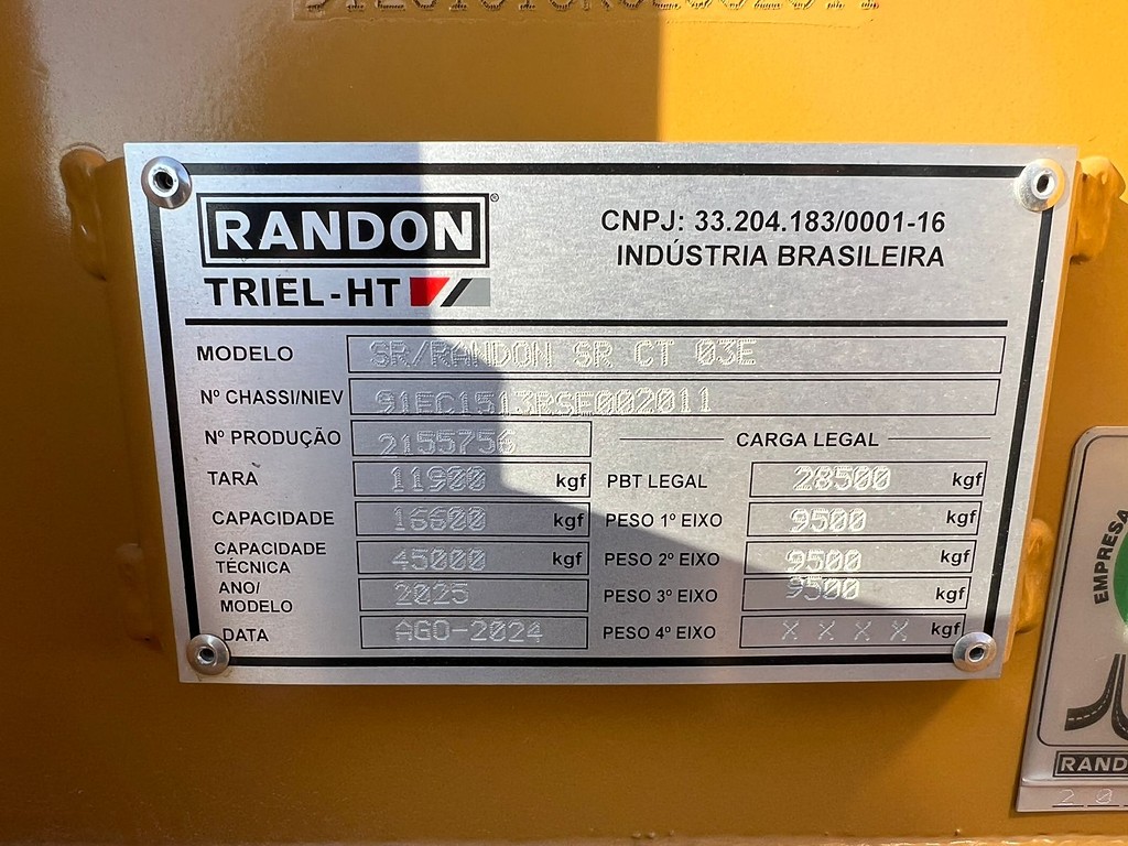 Carreta SEMI-REBOQUE PRANCHA Randon ANO 2025 3 Eixos de Rodolima Caminhoes no Paraná