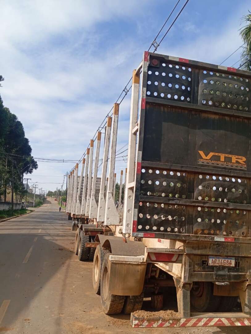 Carreta BITREM FLORESTAL Facchini ANO 2009 7 eixos de Saliba Transportadora na Santa Catarina
