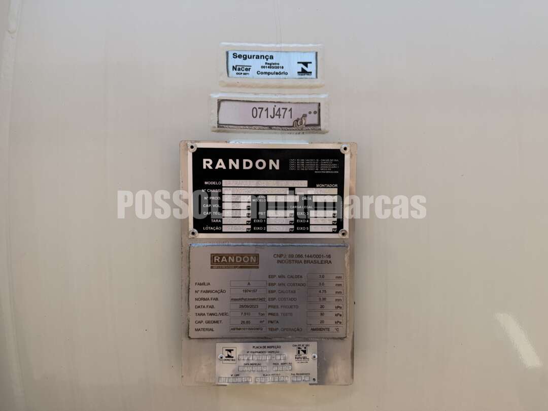 Carreta BITREM 9 EIXOS TANQUE AÇO Randon ANO 2024 9 Eixos de Possoli Multimarcas no Paraná