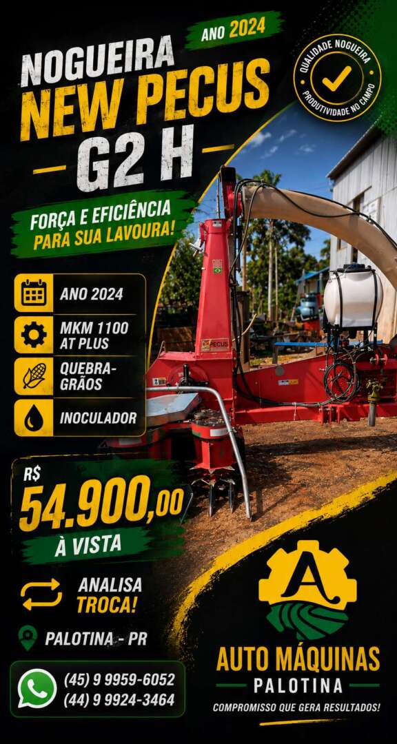 IMPLEMENTOS AGRICOLAS ENSILADEIRA ENSILADEIRA AREA TOTAL ANO 2024 de Auto Máquinas Palotina no Paraná