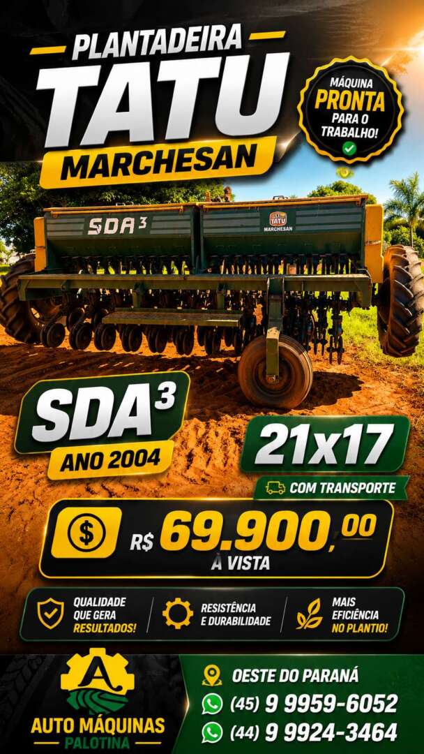 SEMEADEIRA TATU SDA3 ANO 2004 de Auto Máquinas Palotina no Paraná
