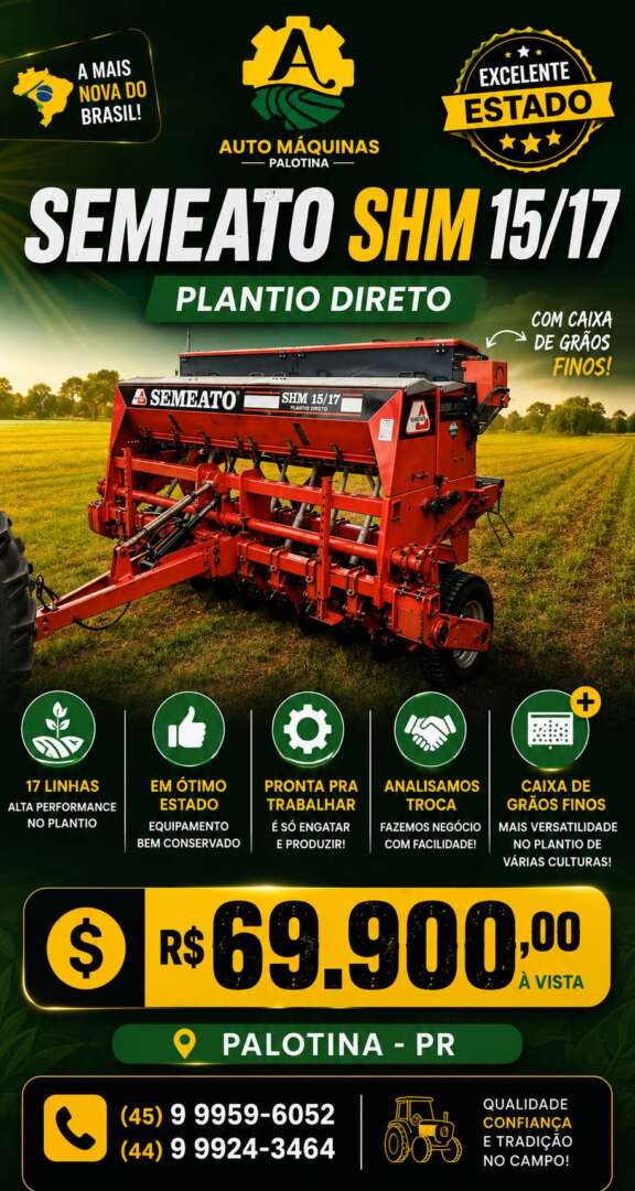 SEMEADEIRA SEMEATO SHM 1517 ANO 2003 de Auto Máquinas Palotina no Paraná