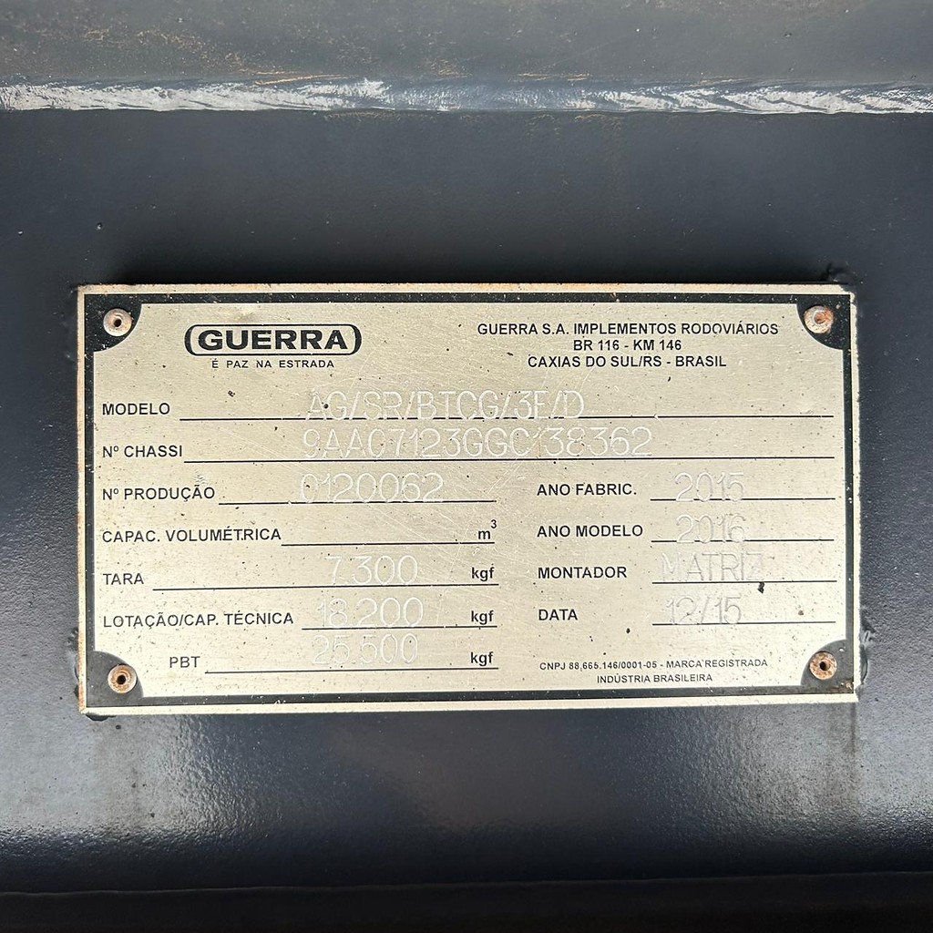 Carreta BITREM 9 EIXOS GRANELEIRO Guerra ANO 2016 9 Eixos de Patio 201 Caminhoes e Carretas no Paraná