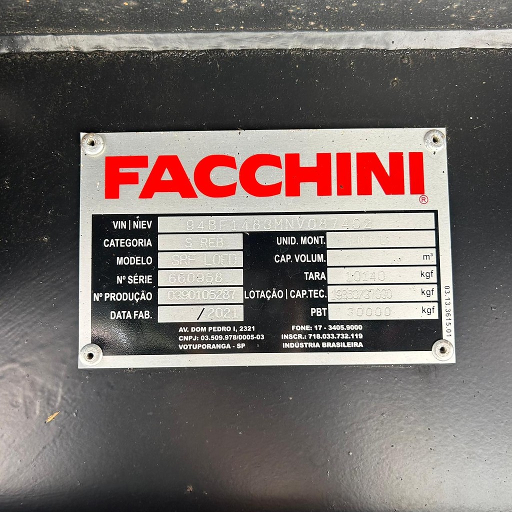 Carreta SEMI-REBOQUE BAU SIDER Facchini ANO 2022 1 Eixo de Patio 201 Caminhoes e Carretas no Paraná